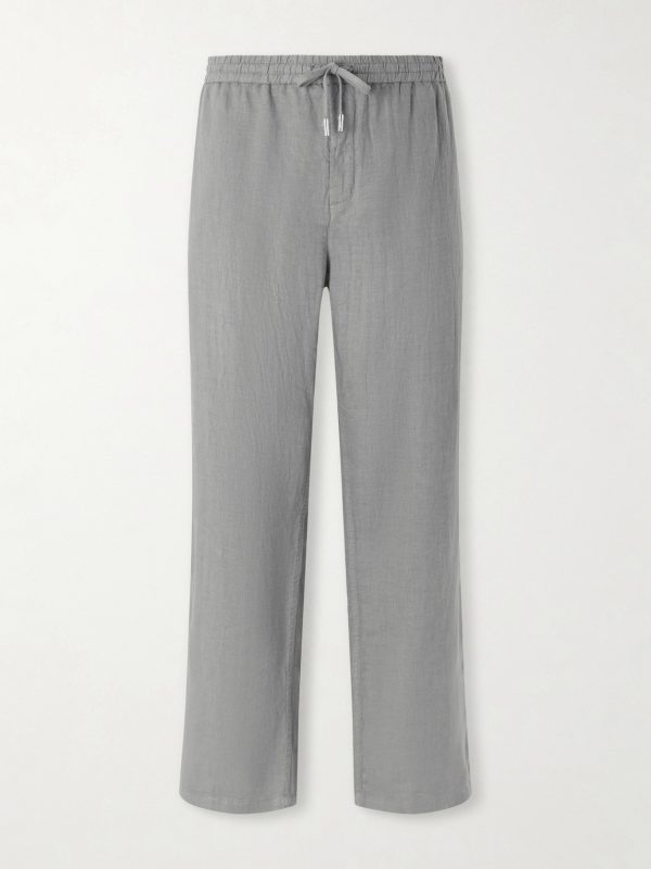 Edward Straight-Leg Garment-Dyed Linen Drawstring Trousers Edward Straight-Leg Garment-Dyed Linen Drawstring Trousers