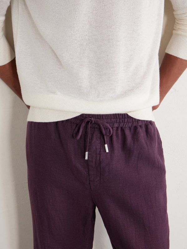 Edward Straight-Leg Garment-Dyed Linen Drawstring Trousers - CU Edward Straight-Leg Garment-Dyed Linen Drawstring Trousers - CU