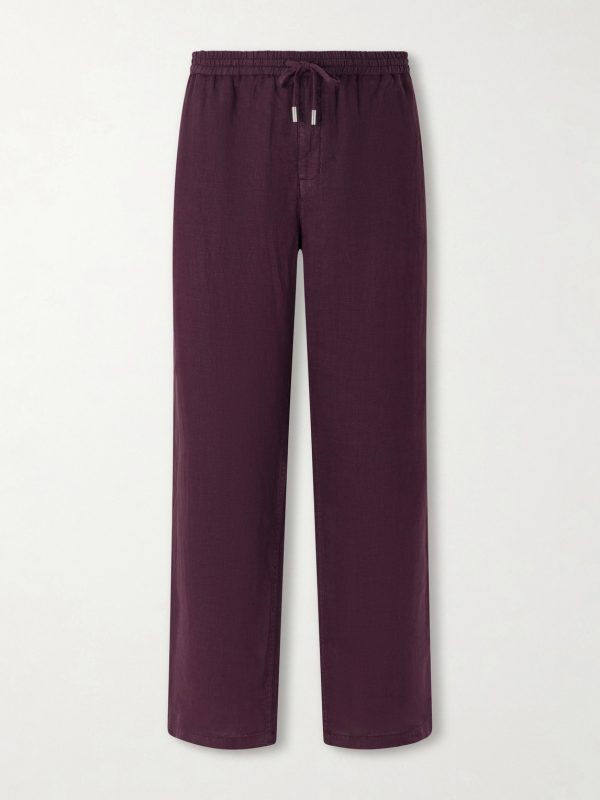 Edward Straight-Leg Garment-Dyed Linen Drawstring Trousers Edward Straight-Leg Garment-Dyed Linen Drawstring Trousers