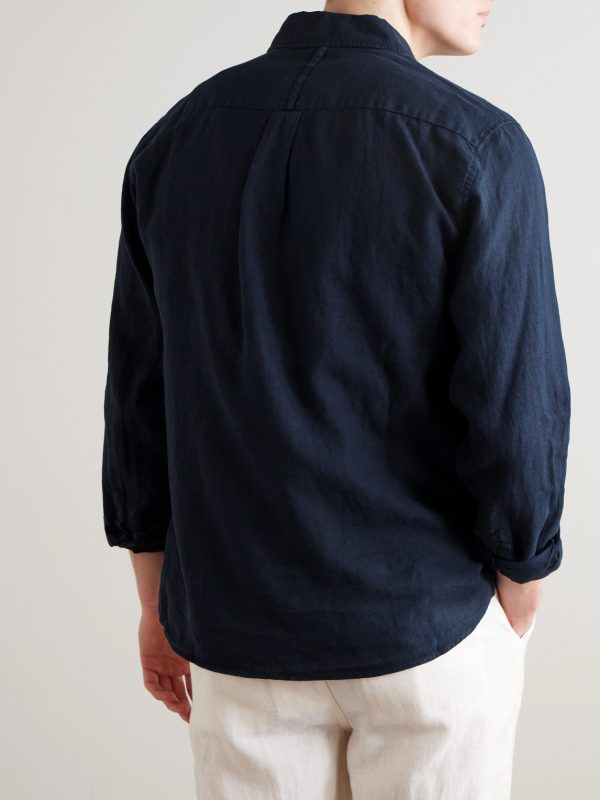 Garment-Dyed Linen Shirt - BK Garment-Dyed Linen Shirt - BK