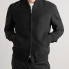 Linen and Cotton-Blend Bomber Jacket - FR Linen and Cotton-Blend Bomber Jacket - FR