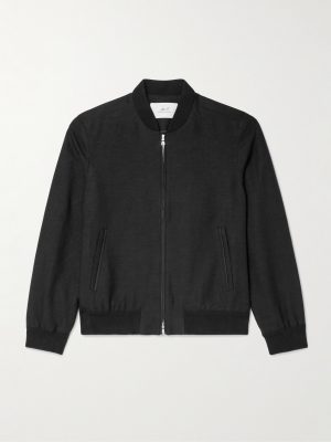 Linen and Cotton-Blend Bomber Jacket Linen and Cotton-Blend Bomber Jacket