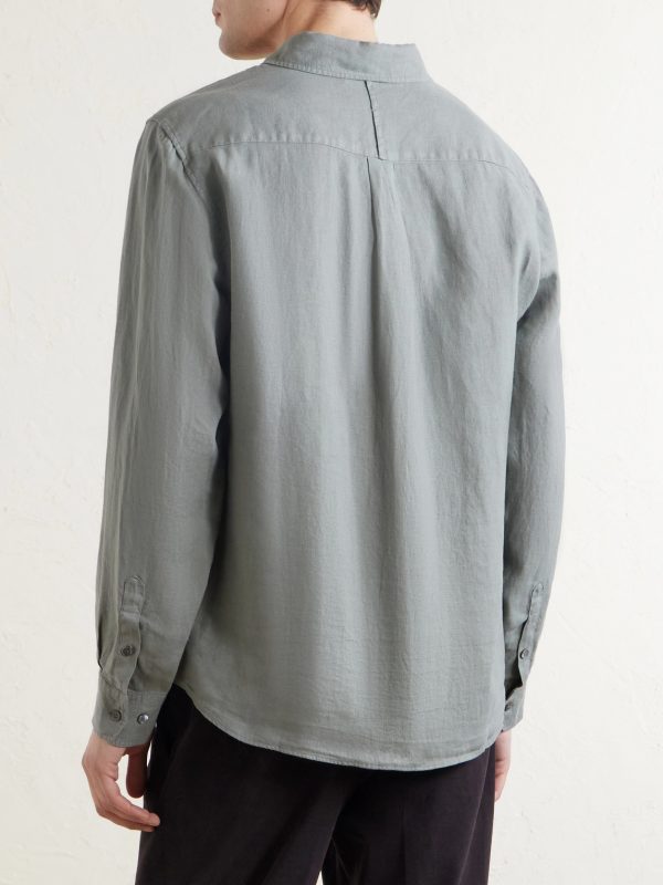 Garment-Dyed Linen Shirt - BK