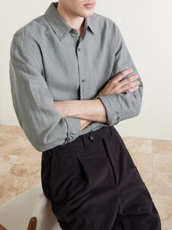 Garment-Dyed Linen Shirt - CU