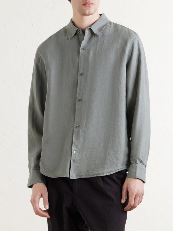 Garment-Dyed Linen Shirt - FR
