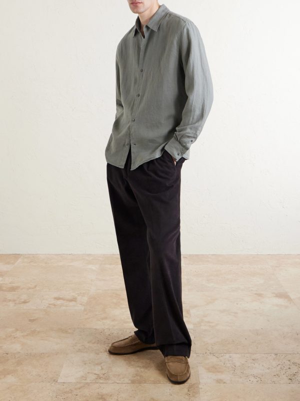 Garment-Dyed Linen Shirt - OU