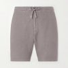 Straight-Leg Garment-Dyed Linen Drawstring Bermuda Shorts