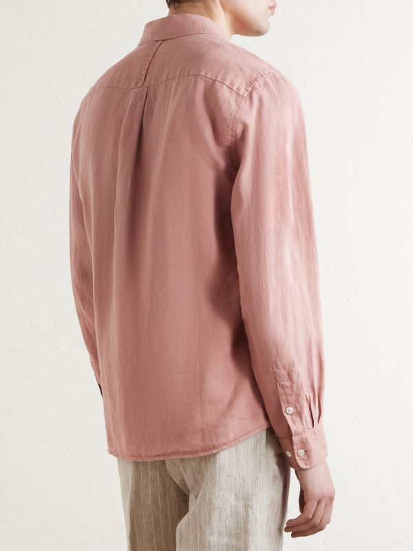 Garment-Dyed Linen Shirt - BK Garment-Dyed Linen Shirt - BK