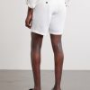 Straight-Leg Pleated Linen Shorts - BK