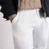 Straight-Leg Pleated Linen Shorts - CU