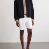 Straight-Leg Pleated Linen Shorts - OU
