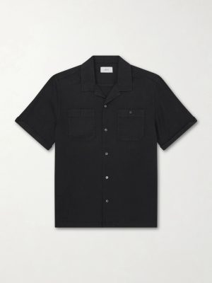 Convertible-Collar Garment-Dyed Linen Shirt Convertible-Collar Garment-Dyed Linen Shirt