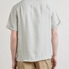 Convertible-Collar Garment-Dyed Linen Shirt - BK Convertible-Collar Garment-Dyed Linen Shirt - BK