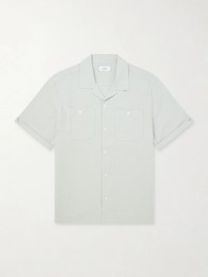 Convertible-Collar Garment-Dyed Linen Shirt Convertible-Collar Garment-Dyed Linen Shirt