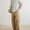 Convertible-Collar Garment-Dyed Linen Shirt - OU Convertible-Collar Garment-Dyed Linen Shirt - OU