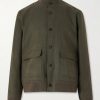 Linen-Twill Harrington Jacket