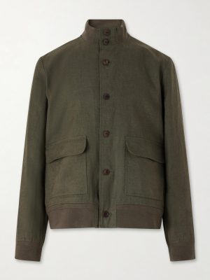 Linen-Twill Harrington Jacket Linen-Twill Harrington Jacket