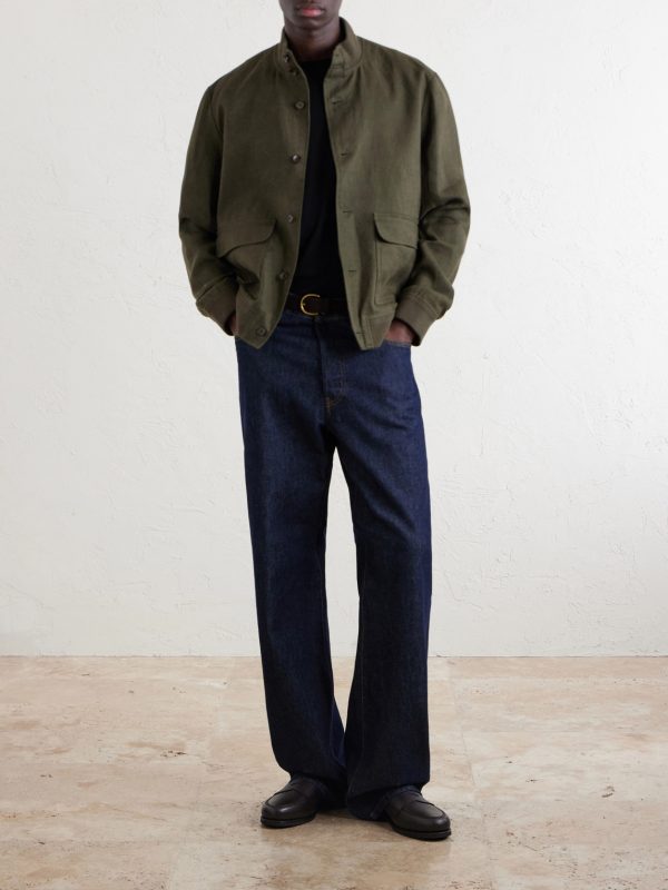 Linen-Twill Harrington Jacket - OU