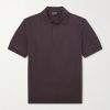 Sea Island Cotton and Silk-Blend Polo Shirt Sea Island Cotton and Silk-Blend Polo Shirt