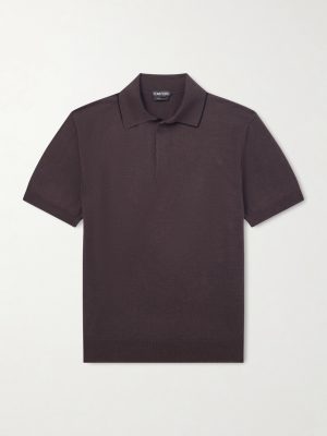 Sea Island Cotton and Silk-Blend Polo Shirt Sea Island Cotton and Silk-Blend Polo Shirt