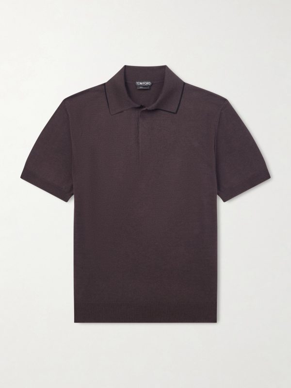 Sea Island Cotton and Silk-Blend Polo Shirt Sea Island Cotton and Silk-Blend Polo Shirt