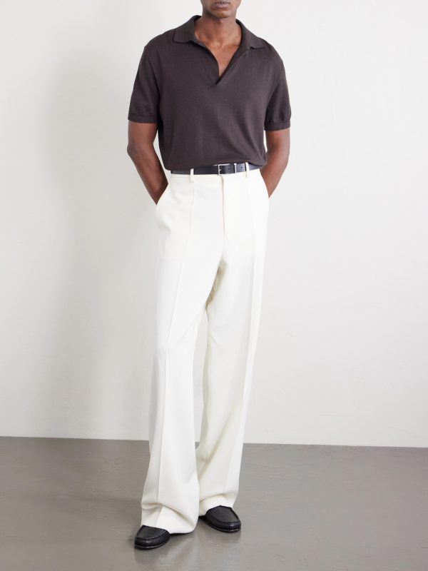 Sea Island Cotton and Silk-Blend Polo Shirt - OU Sea Island Cotton and Silk-Blend Polo Shirt - OU
