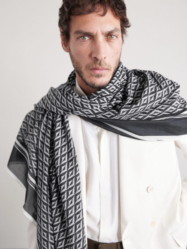Printed Cotton Scarf - BK