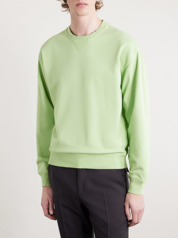 Logo-Embroidered Cotton-Jersey Sweatshirt - FR