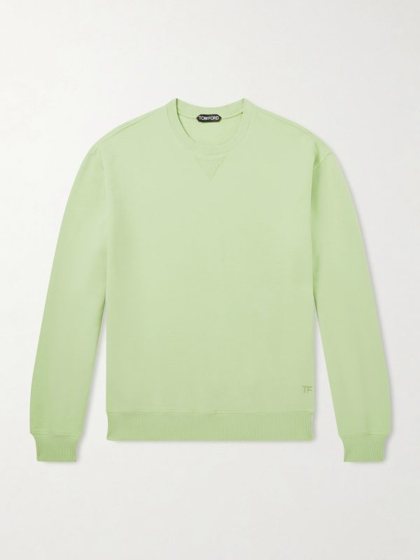 Logo-Embroidered Cotton-Jersey Sweatshirt