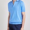 Sea Island Cotton and Silk-Blend Polo Shirt - FR Sea Island Cotton and Silk-Blend Polo Shirt - FR