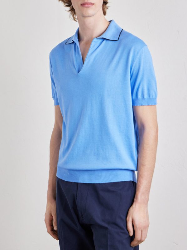 Sea Island Cotton and Silk-Blend Polo Shirt - FR Sea Island Cotton and Silk-Blend Polo Shirt - FR