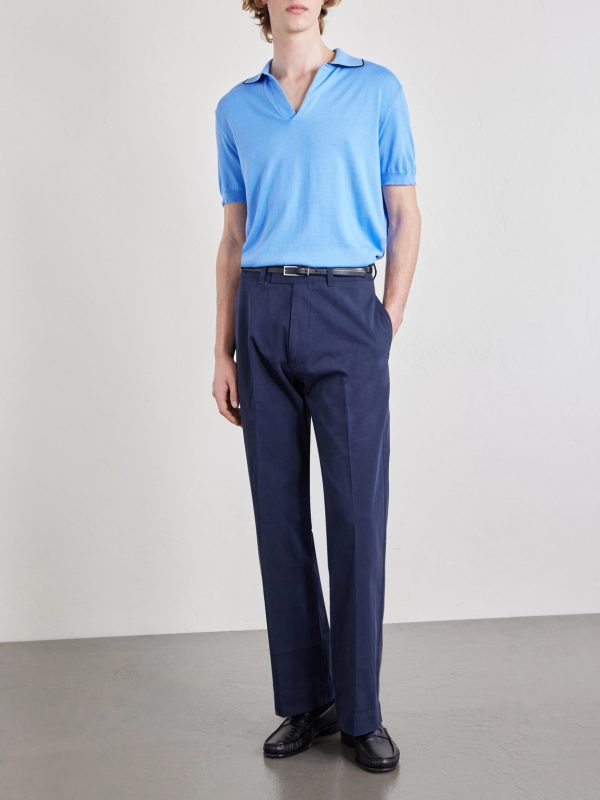 Sea Island Cotton and Silk-Blend Polo Shirt - OU Sea Island Cotton and Silk-Blend Polo Shirt - OU
