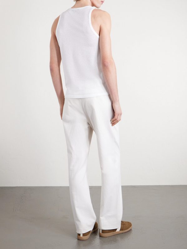 Open-Knit Cotton Tank Top - BK Open-Knit Cotton Tank Top - BK