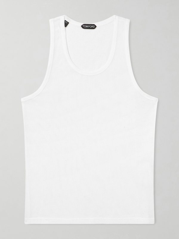 Open-Knit Cotton Tank Top Open-Knit Cotton Tank Top