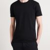 Pointelle-Knit Cotton T-Shirt - FR Pointelle-Knit Cotton T-Shirt - FR