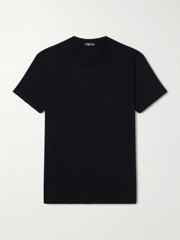 Pointelle-Knit Cotton T-Shirt Pointelle-Knit Cotton T-Shirt