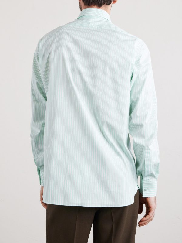Striped Cotton-Poplin Shirt - BK Striped Cotton-Poplin Shirt - BK