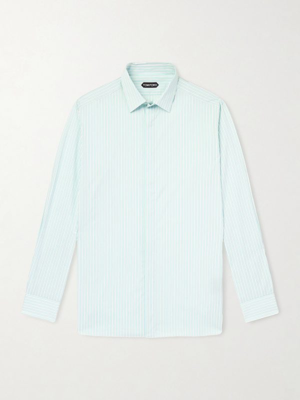 Striped Cotton-Poplin Shirt Striped Cotton-Poplin Shirt
