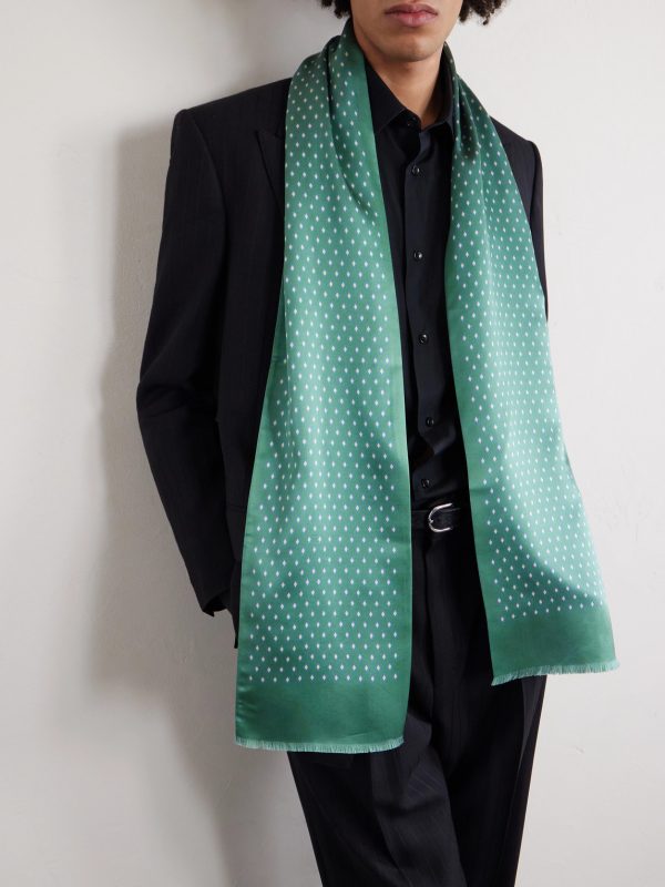 Silk-Jacquard Scarf - OU Silk-Jacquard Scarf - OU