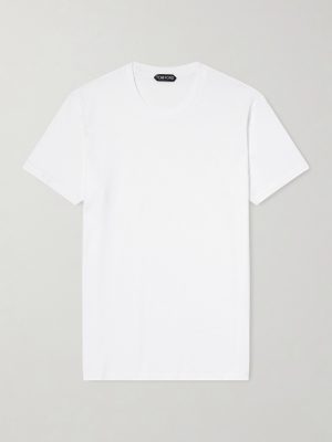 Pointelle-Knit Cotton T-Shirt Pointelle-Knit Cotton T-Shirt