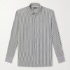 Striped Cotton and Silk-Blend Poplin Shirt