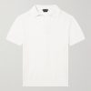 Open-Knit Sea Island Cotton and Silk-Blend Polo Shirt Open-Knit Sea Island Cotton and Silk-Blend Polo Shirt