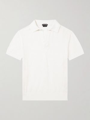 Open-Knit Sea Island Cotton and Silk-Blend Polo Shirt