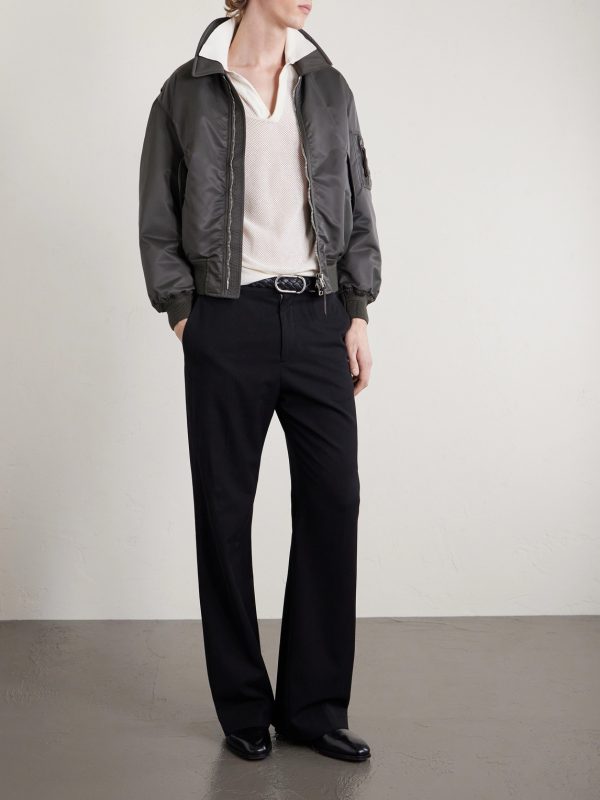 Open-Knit Sea Island Cotton and Silk-Blend Polo Shirt - OU Open-Knit Sea Island Cotton and Silk-Blend Polo Shirt - OU
