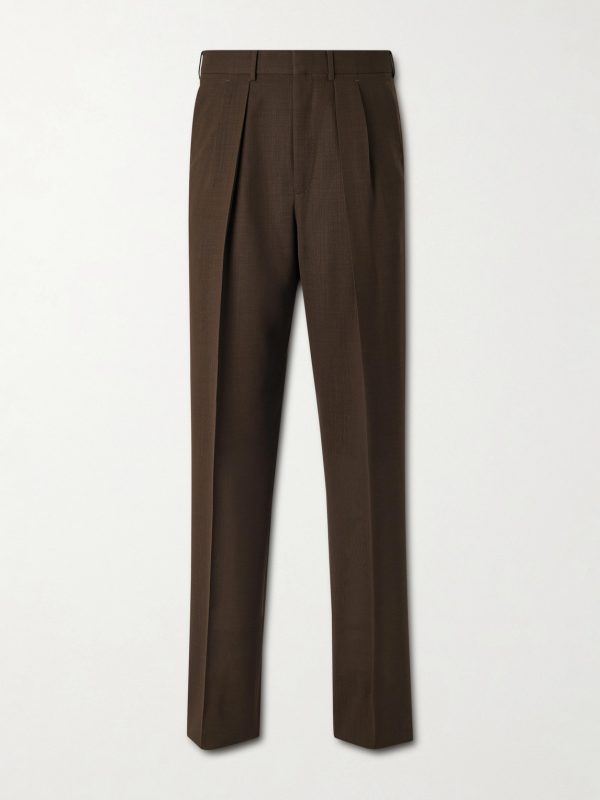 Pleated Wool Wide-Leg Trousers Pleated Wool Wide-Leg Trousers