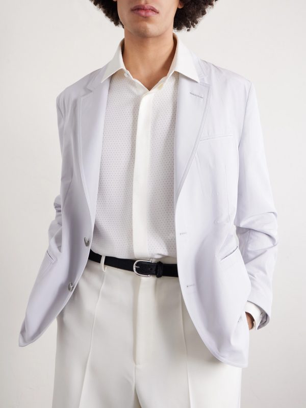 Perforated Silk-Twill Shirt - CU Perforated Silk-Twill Shirt - CU