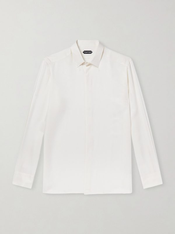 Perforated Silk-Twill Shirt Perforated Silk-Twill Shirt