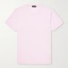Slim-Fit Logo-Embroidered Cotton and Silk-Blend Jersey T-Shirt Slim-Fit Logo-Embroidered Cotton and Silk-Blend Jersey T-Shirt