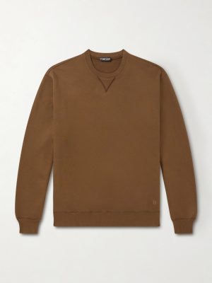 Logo-Embroidered Cotton-Jersey Sweatshirt