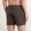 Straight-Leg Mid-Length Swim Shorts - BK